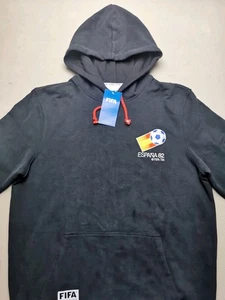 FIFA Mens UK Size M Espana 82 World Cup Classics Hoodie (NEW) Black Pockets  - Picture 1 of 16