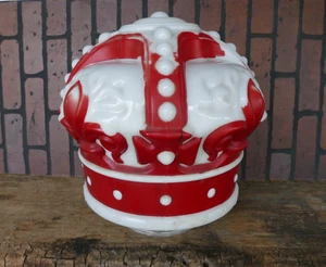 Antiguo vaso de leche estándar aceite corona roja bomba de gas globo - Imagen 1 de 8