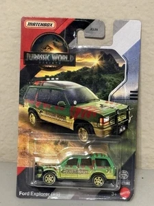 Matchbox Jurassic Park Ford Explorer #5 pressofuso scala 1:64 Mattel nuovo - Foto 1 di 2