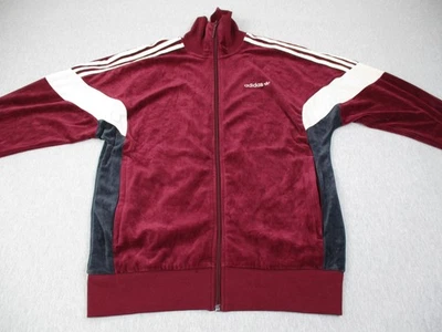 Adidas Chaqueta Para Hombre Terciopelo Medio Cremallera Completa Trifolio Chándal BR2284 Foto 1 de 4