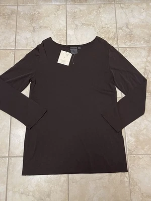 Top Country Road Manga Larga - Marrón Acanalado Cuello Redondo - Country Road Talla L Nuevo Foto 1 de 4