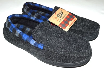 Новые с ценниками мужские тапочки Dearfoams для помещений/улицы пена с эффектом памяти M 9-10 темно-синие - Изображение 1 из 4