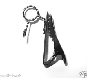 Black Mic Lapel Tie Clip for Sennheiser ME2 replacement Lavalier clips - Picture 1 of 10