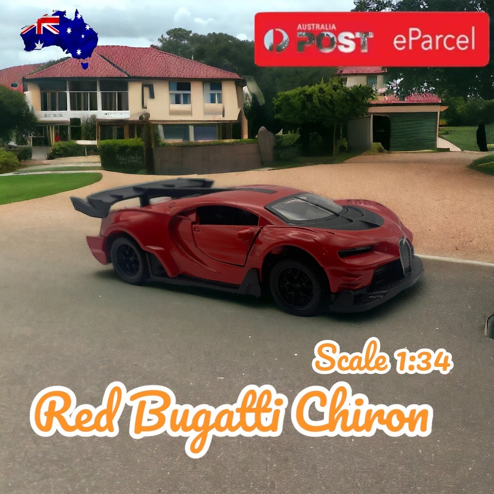 Toy Model Buggati Chiron 1:34 Scale Red Car. - Image 1 of 4