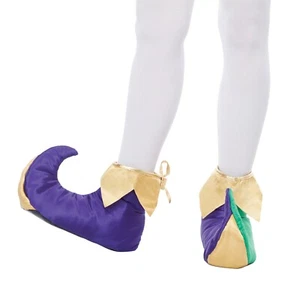Renaissance Clown Mardi Gras Jester  Adult Costume Shoes Accessory - Picture 1 of 1