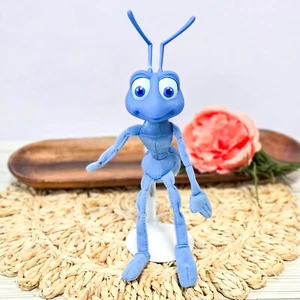 🐜 Vintage 1998 Disney/Pixar A Bug's Life Flik Plüschtier Plastikkopf von Mattel - Bild 1 von 3