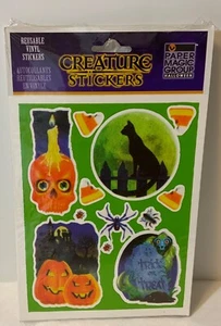 VTG 1997 Paper Magic Group Halloween Creature Stickers Reusable Vinyl Black Cat - Picture 1 of 3