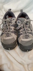 Women's Merrell Trail Yokota Vent Ice Dream Blue Gray Leather Hiking Shoes 8.5 - Picture 1 of 11
