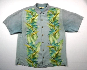 Vintage Tommy Bahama 'Birds of Paradise' Silk Button-Up Shirt, Size Medium (M) - Picture 1 of 21
