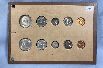 Silver 1960 US Mint P&D Set 10 coins in a Wayte Raymond Holder - Image 1 of 3