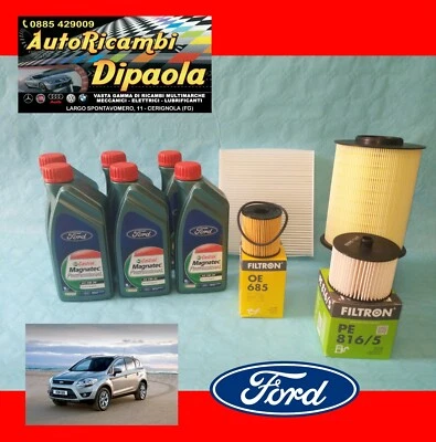 KIT TAGLIANDO FORD KUGA I 2.0 TDCI (2008-2012) 6L FORD CASTROL 5W30 + 4 FILTRI