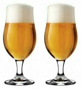 2x Royal Leerdam Munique Tulip beer cider drinking glasses cups 500ml