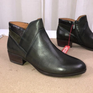 NEW PIKOLINOS Womens Daroca Leather/Suede Ankle Boot/Side Zip 40/US 9-9.5 Forest - Picture 1 of 20