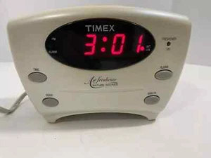 Timex t120w Alarm Clock Air Freshener Nature Sounds Travel (Glade Plug Ins) - Picture 1 of 14