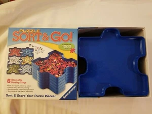 Puzzle Sort & Go! 6 Stackable Plastic Puzzle Shaped Sorting Trays- Ravensburger - Picture 1 of 6