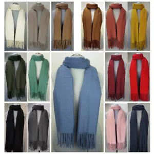 XXL Damen Herren Winter Web Schal Stola Halstuch Strick Kaschmir Fransen 2185 - Bild 1 von 29