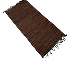 Leather Hearth Rug for fireplace, fire-resistant mat, LIGHT BROWN
