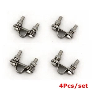 4X 304 Stainless Steel Replacement Boat Marine Control Throttle Cable Tube Clamp - Picture 1 of 11