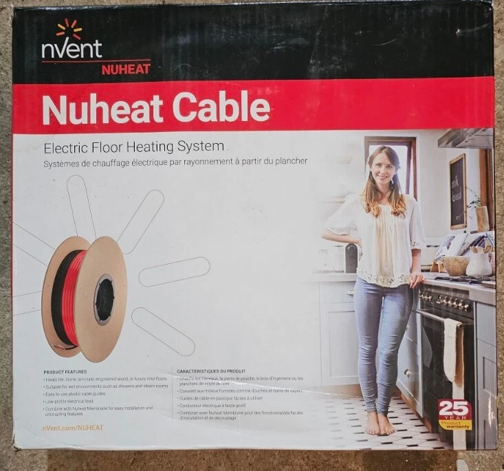 Sistema de cable Nuheat para calefacción en suelo radiante - 120v - 50 sq. ft. Foto 1 de 4