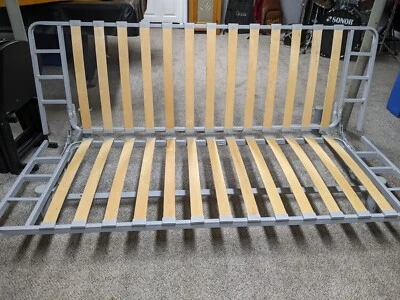 IKEA Futon Sofa Bed and Mattress with Cover and Additional Gray Cover - Image 1 of 4