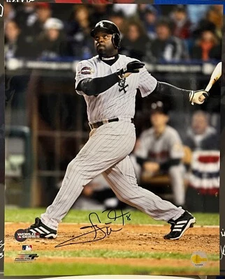 Foto firmada por Carl Everett 16x20 2005 Serie Mundial autógrafo de los Medias Blancas Foto 1 de 4