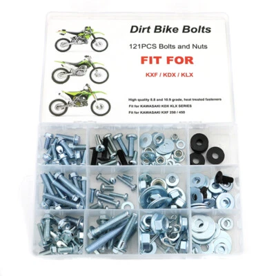 Fit For Kawasaki KLX110 KLR110 Body Plastic Frame Fender Fasteners Bolts Kit - Image 1 of 4