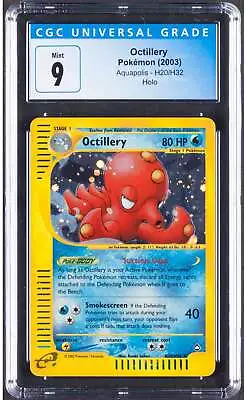 2003 Octillery Pokemon Aquapolis H20/H32 Holo CGC 9 - Image 1 of 2