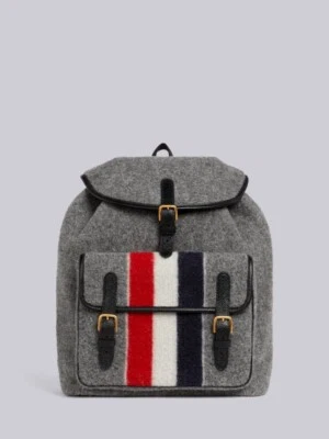 MOCHILA DE CAZA THOM BROWNE GRIS MEDIO LANA HERVIDA RAYAS Foto 1 de 4