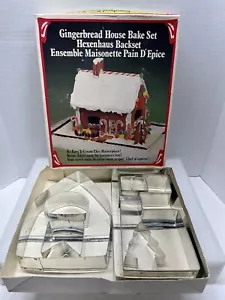 Set stampi da forno vintage Gingerbread House made in US by Fox Run - Foto 1 di 7
