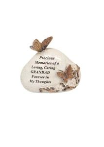 Memorial Stein Schmetterlingsornament Grabdekoration Trauer Tribut & Vers - Bild 1 von 6