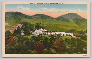 Beverly Knolls Ranch Asheville North Carolina NC Postcard Linen - Imagen 1 de 2