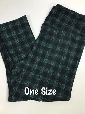 UNA Talla LuLaRoe VERDE NEGRO Búfalo Cuadros San Patricio PIJAMA LEGGING YOGA NUEVO Foto 1 de 3
