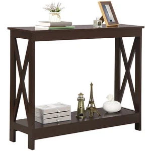 39'' Console Table Accent  Entryway Table with X-shaped Frame for Living Room  - Picture 1 of 19