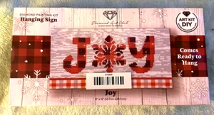 Diamond Art Club Christmas JOY Hanging Sign Kit DIY Crafting Diamond Paint - New - Picture 1 of 10