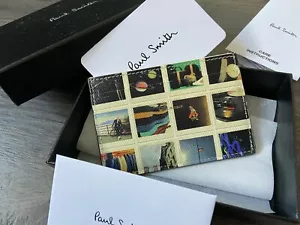 PAUL SMITH LEATHER CARDHOLDER PHOTOS PRINT MADE IN ITALY BNIB - Imagen 1 de 7