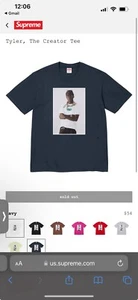 Supreme Tyler The Creator Tee Size X-Large Color Navy Photo Tee Shirt In Hand - Picture 1 of 3