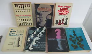 Menge 7 Vintage Schach Taschenbuch Bücher, Eröffnungen, Strategie, Enden, 1958 - 80er Jahre - Bild 1 von 12