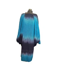 Candiss Ann Cole gewebte Drapierjacke Dolman Ärmel und Kleid Lagenlook Boho Large - Bild 1 von 19
