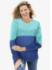 Woman’s French Terry Sweat Shirt Size Large 22/24 - Picture 1 of 3