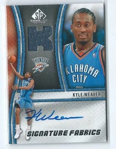 2009-10 SP Game Used Kyle Weaver Signature Fabrics JERSEY RELIC AUTO THUNDER - Picture 1 of 1