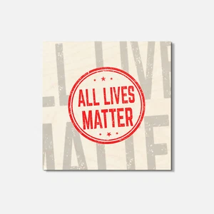 All Lives Matter I Cant Breathe 4'' X 4'' Square Wooden Coaster - Picture 1 of 3