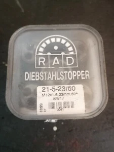 RAD Diebstahlstopper Felgenschloss 21-5-23/60 M12 x 1,5 23mm 60° - Bild 1 von 5
