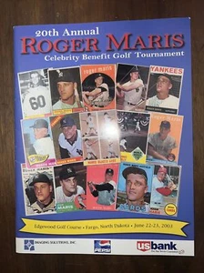 Super rare Roger Maris 2003 celebrity golf tournament souvenir program Fargo ND - Picture 1 of 7