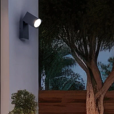 Spotlampe Wandleuchte Außenleuchte LED Fassadenlampe Alu schwarz Spot beweglich - Bild 1 von 4