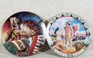 2 Platos Indios Nativos Americanos Colección Hamilton De Colección 1994 Firmados/Número - Imagen 1 de 4