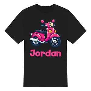 Camiseta Personalizada Linda Dibujos Animados Moto Niños, Niños y Niñas, Unisex, Personalizada - Imagen 1 de 10