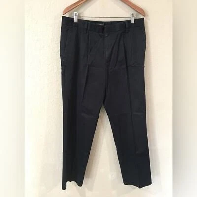 Pantalones de vestir plisados Dockers para hombre D3 azul marino algodón talla 35x32 Foto 1 de 4