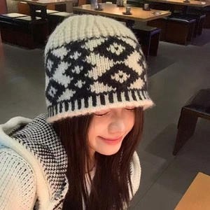 Windproof Bucket Hat Coldproof Knitted Hat New Pullover Cap Outdoor Sports - Picture 1 of 10