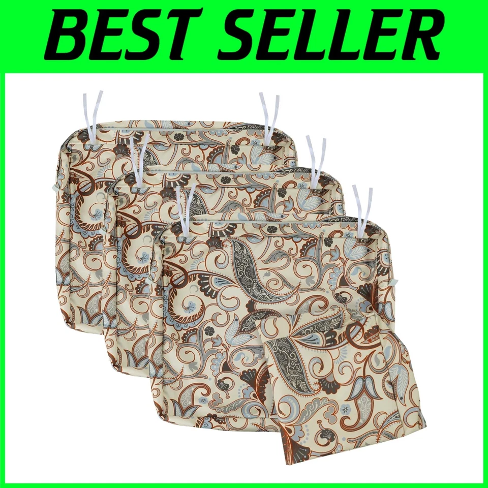 Elegantes fundas de cojín de exterior resistentes a la intemperie 22x22x4 para sillas vintage Foto 1 de 4