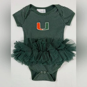 TWO FEET AHEAD University of Miami Hurricanes Logo Tutu One Piece Collegiate 12M - Picture 1 of 7